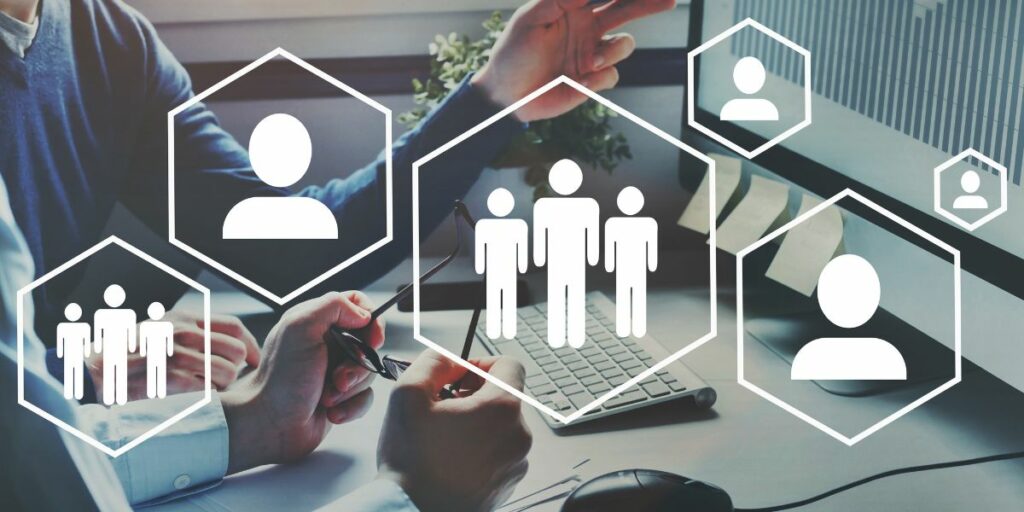 Logos on a background