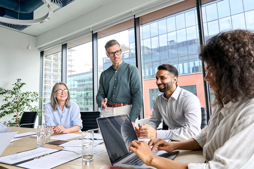 Coworkers in Business Meeting